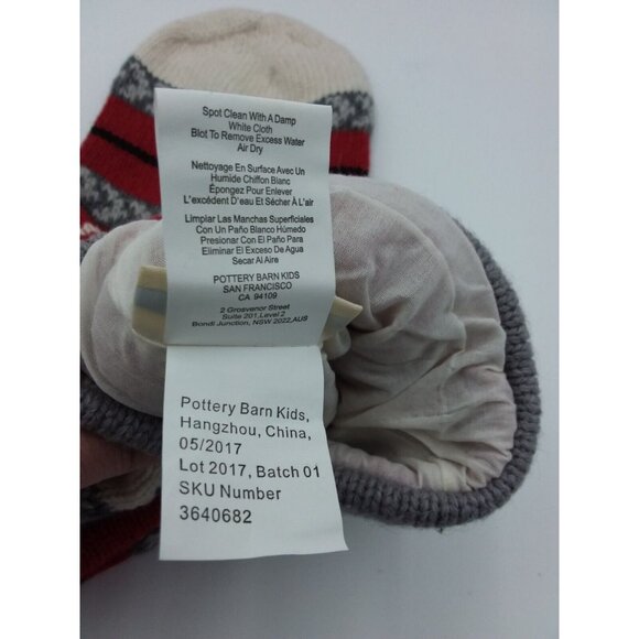 Pottery Barn Kids Alex Natural Fair Isle Train Wool Christmas Xmas Stocking - Picture 11 of 16